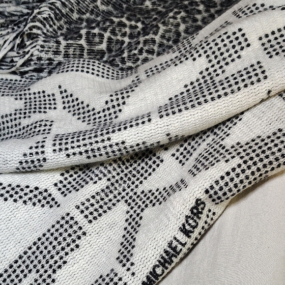 Michael Kors Monochrome Animal Print Scarf - Picture 2 of 9